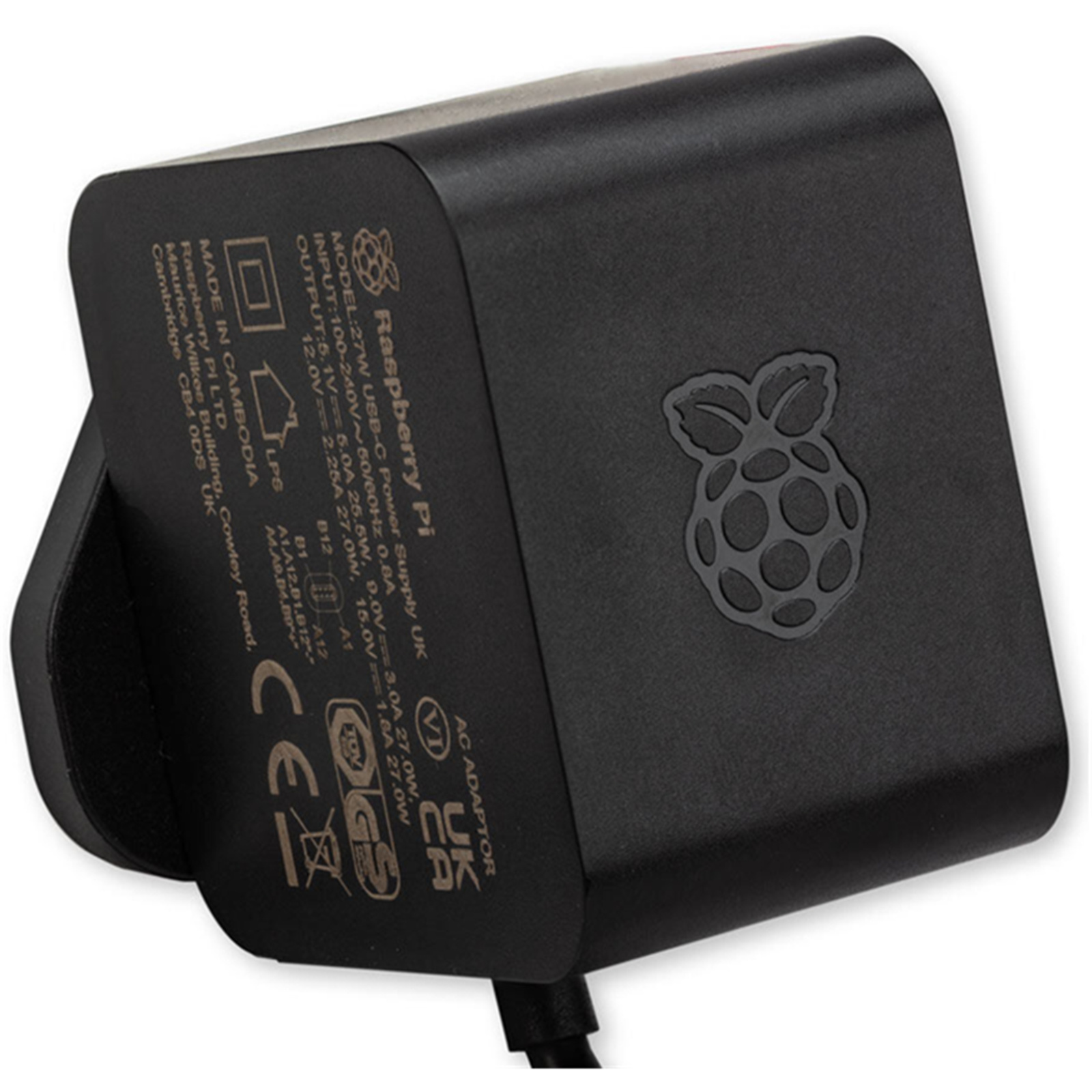 Buy the Raspberry Pi Official 27W Power Supply Black AU Plug AC Adapter ...
