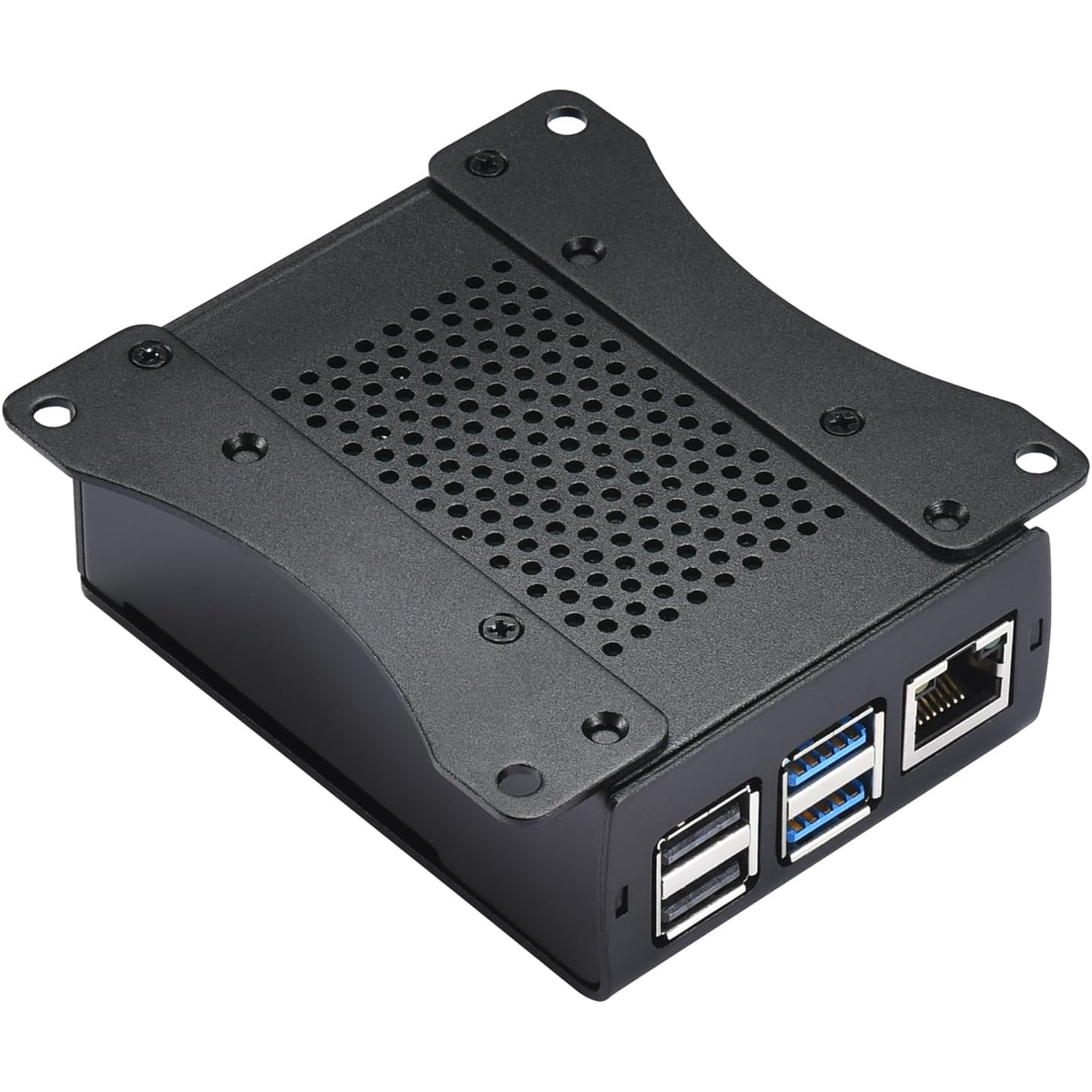 Buy the Raspberry Pi Aluminium Case Cool Kit Pack Black with 75mm VESA ...