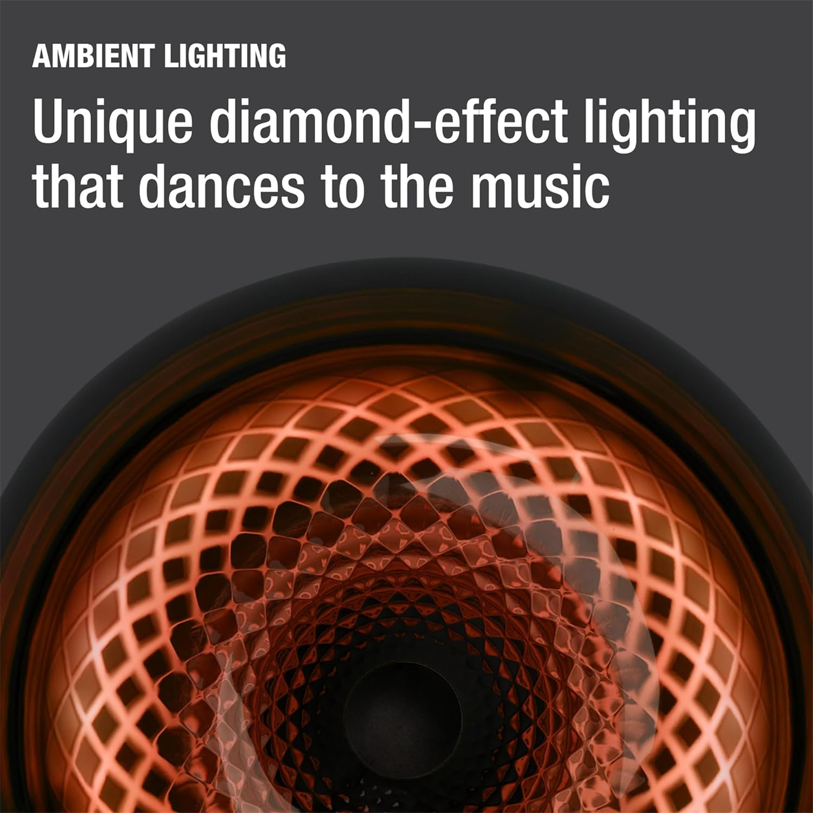 Harman Kardon Aura Studio 4 130W Bluetooth Home Speaker - Black Superior 360 Room-Filling Sound Performance - 5 Diamond-Effect Lighting Themes - Made with Recycled Materials