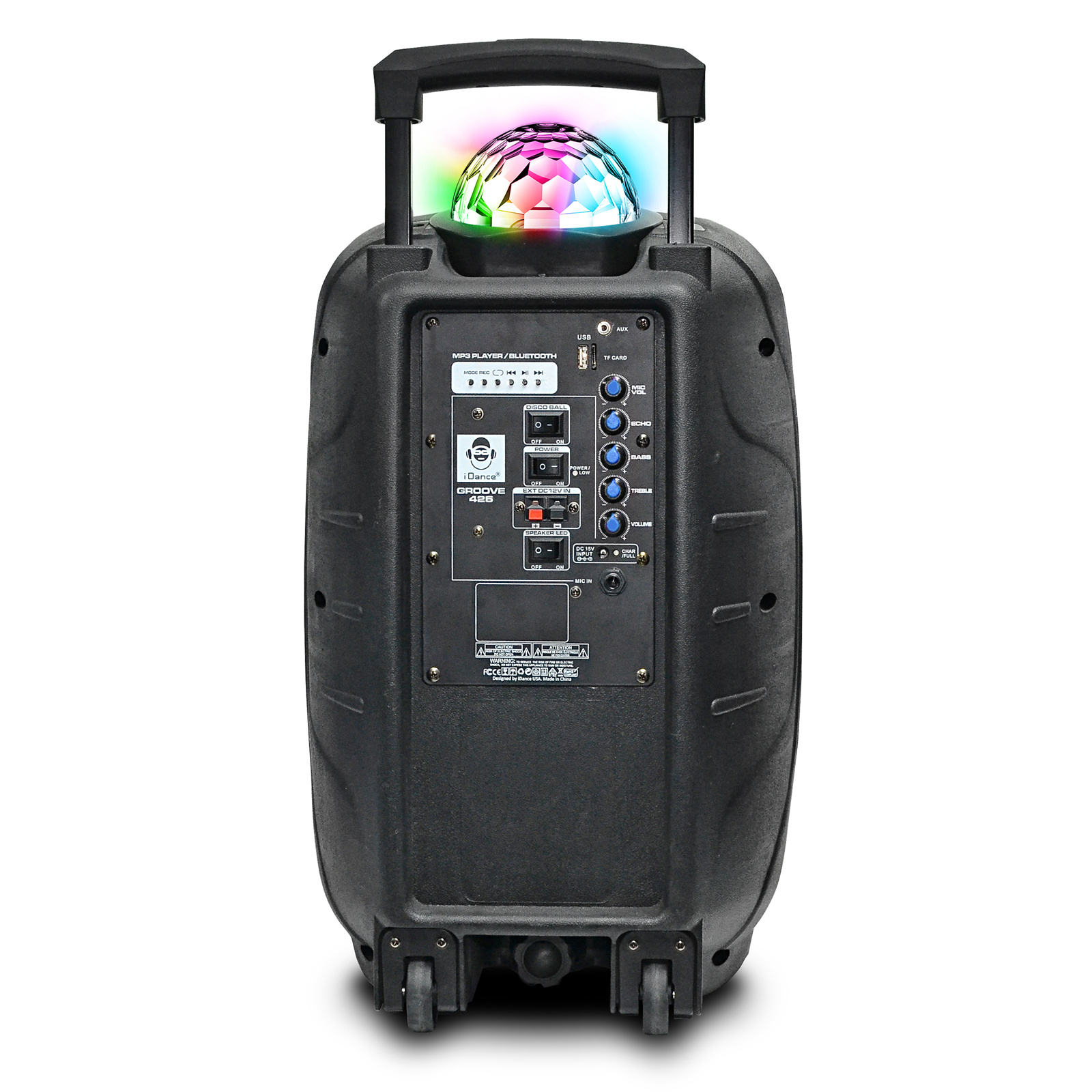 Buy the IDANCE GROOVE426 BLUETOOTH TROLLEY SPEAKER WITH MIC 500W Max