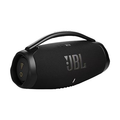JBL Boombox 3 WiFi & Bluetooth Wireless Portable Speaker - Black 3D Dolby Atmos over WiFi - Spotify Connect + Apple AirPlay + Chromecast Built-in - Massive JBL Original Pro Sound with Deepest Bass - 6.7kg - IP67 Waterproof - Up to 24 Hours