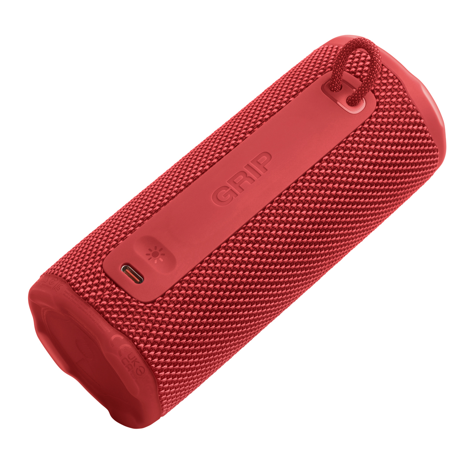 JBL Grip 16W IP68 Rugged Portable Bluetooth Speaker - Red - Waterproof, Dustproof & Drop-proof - Ambient lighting - AI Sound Boost - Auracast - Up to 14hrs playtime