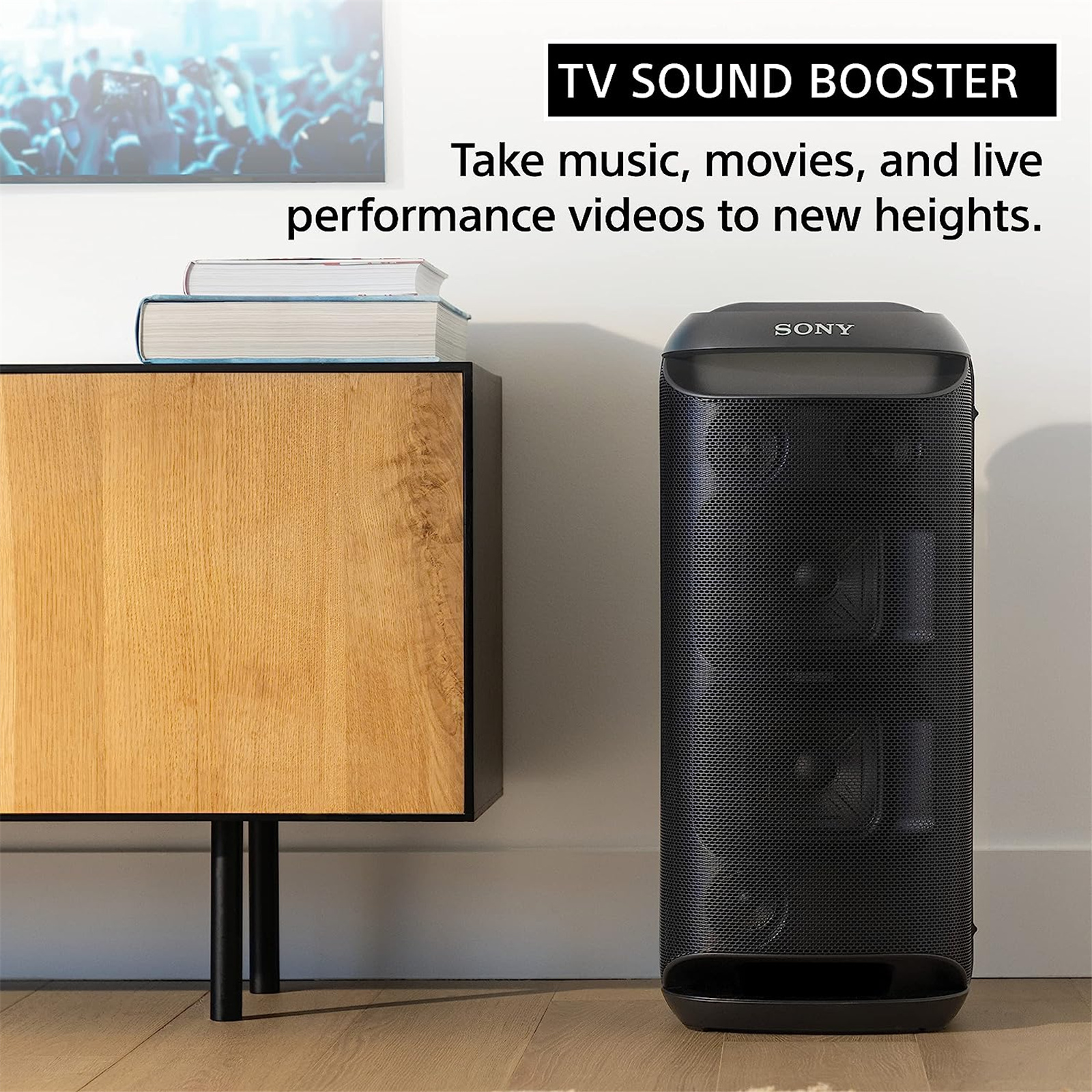Sony X-Series SRS-XV800 18.5kg Wireless Portable Party Speaker Omnidirectional Sound - Sony MEGA BASS - TV Sound Booster - LDAC - Bluetooth 5.2 - Mic / Guitar / USB / Aux / Optical Inputs - RGB LED Lighting - Up to 25 Hours of Battery Life