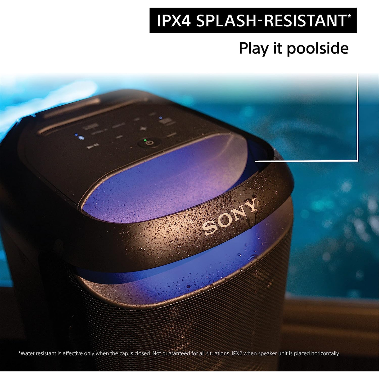 Sony X-Series SRS-XV800 18.5kg Wireless Portable Party Speaker Omnidirectional Sound - Sony MEGA BASS - TV Sound Booster - LDAC - Bluetooth 5.2 - Mic / Guitar / USB / Aux / Optical Inputs - RGB LED Lighting - Up to 25 Hours of Battery Life
