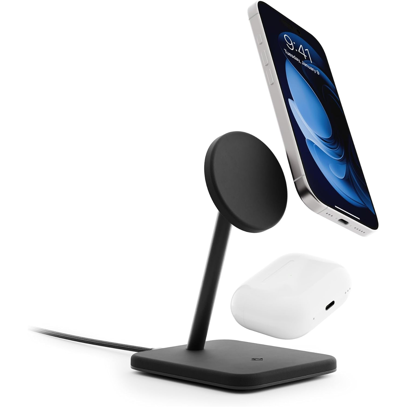 Buy the Twelve South HiRise Deluxe 2-in-1 Qi2 Charger (Black