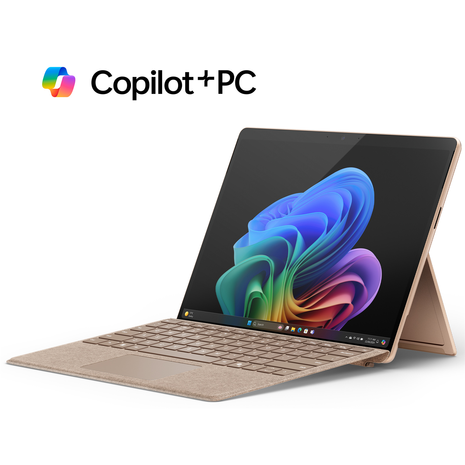 Microsoft Surface Pro (11th Edition) Copilot+ PC - Dune Snapdragon X Elite (12 Core) - 16GB RAM - 1TB SSD - 13" PixelSense Flow OLED Display  - Win 11 Home