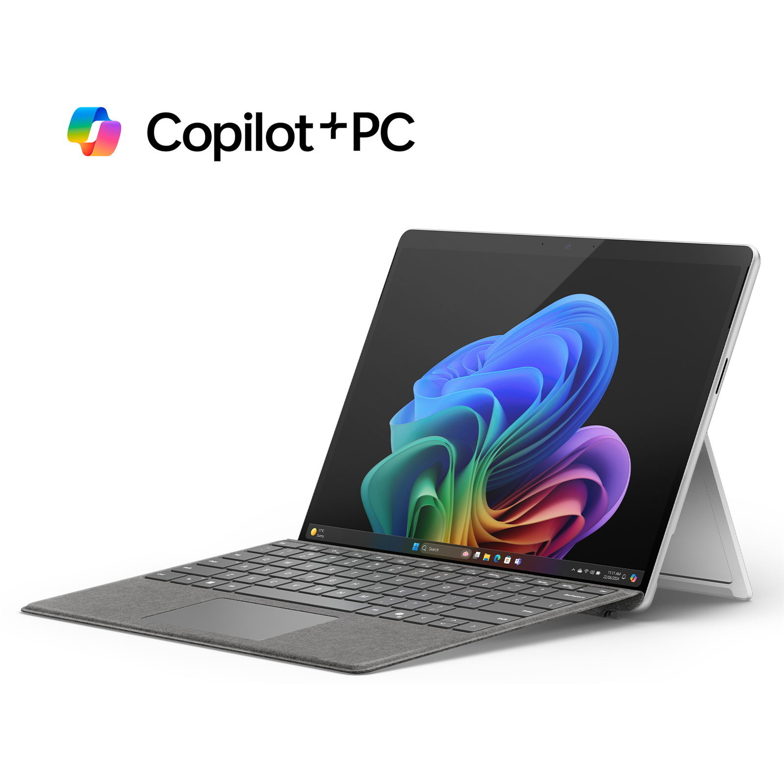 Microsoft Surface Pro (11th Edition) Copilot+ PC - Platinum Snapdragon X Elite (12 Core) - 32GB RAM - 1TB SSD - 13" PixelSense Flow OLED Display  - Win 11 Home