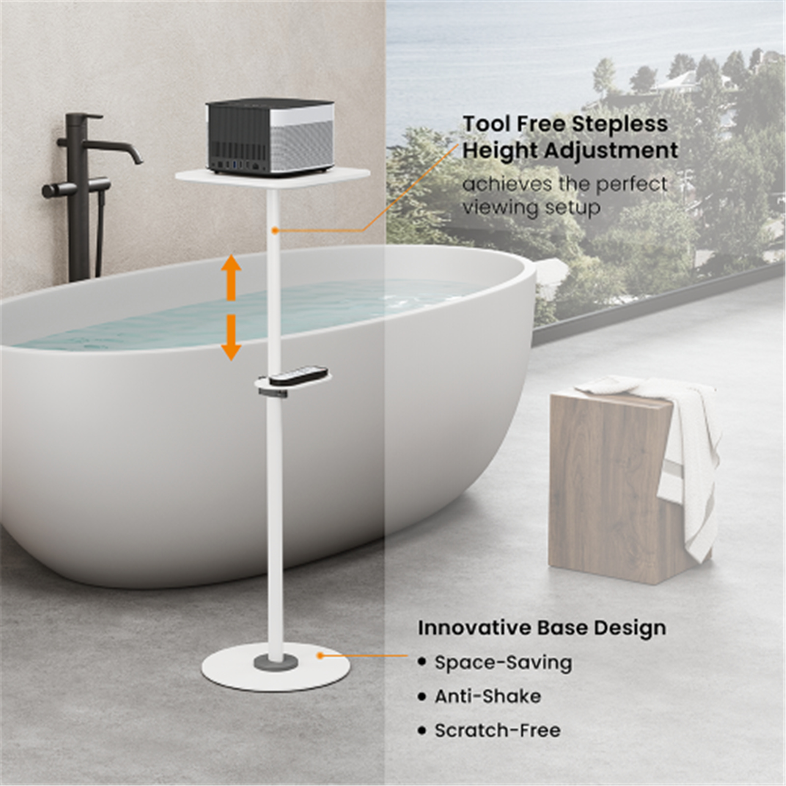 Buy the KONIC Projector Floor Stand For Mini Projectors With Device