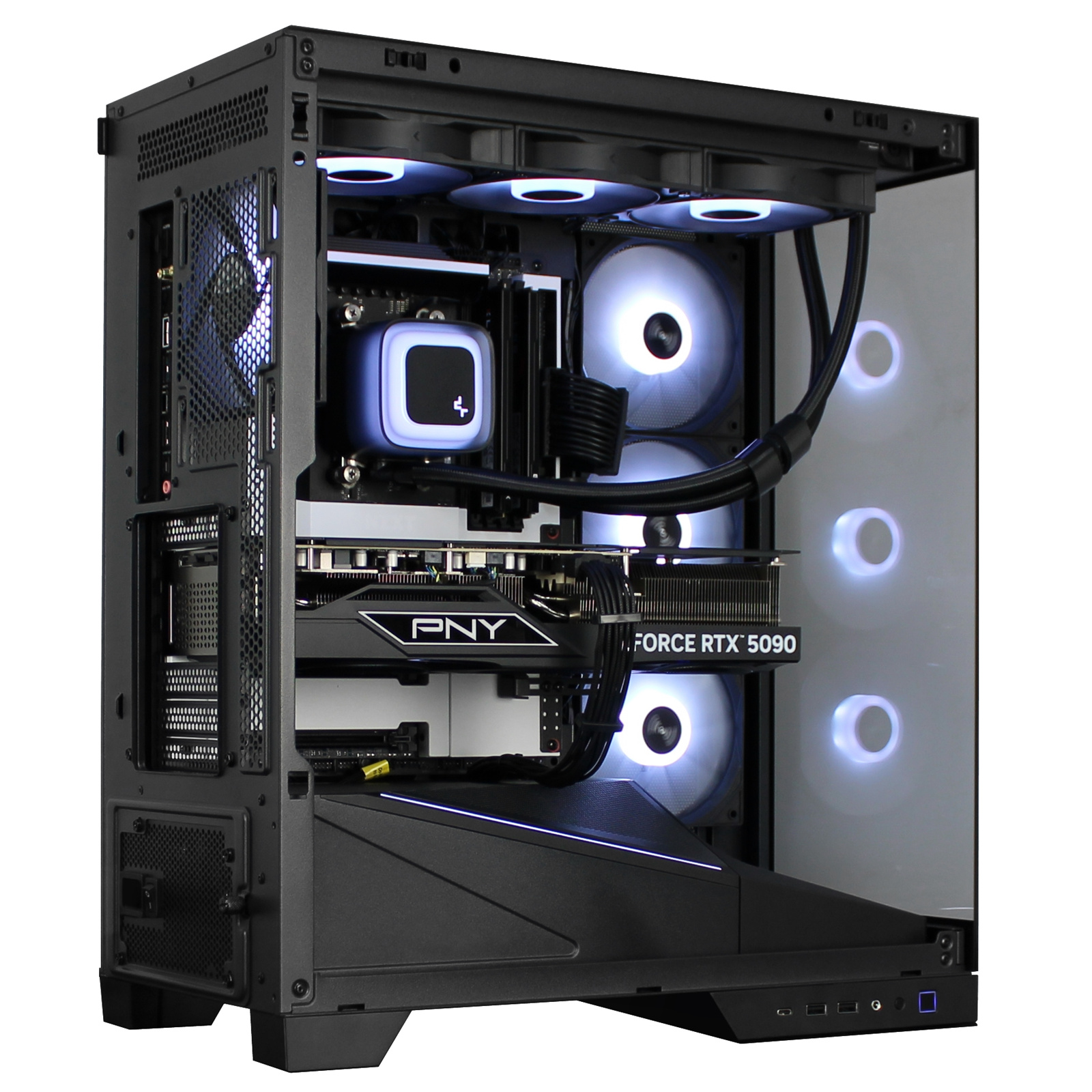 GGPC RTX 5090 Gaming PC AMD Ryzen 7 7800X3D 8 Cores / 16 Threads with Water Cooling - 32GB DDR5 RAM - 1TB NVMe SSD - NVIDIA GeForce RTX5090 32GB Graphics - WiFi 6 + Bluetooth - Windows 11 Home