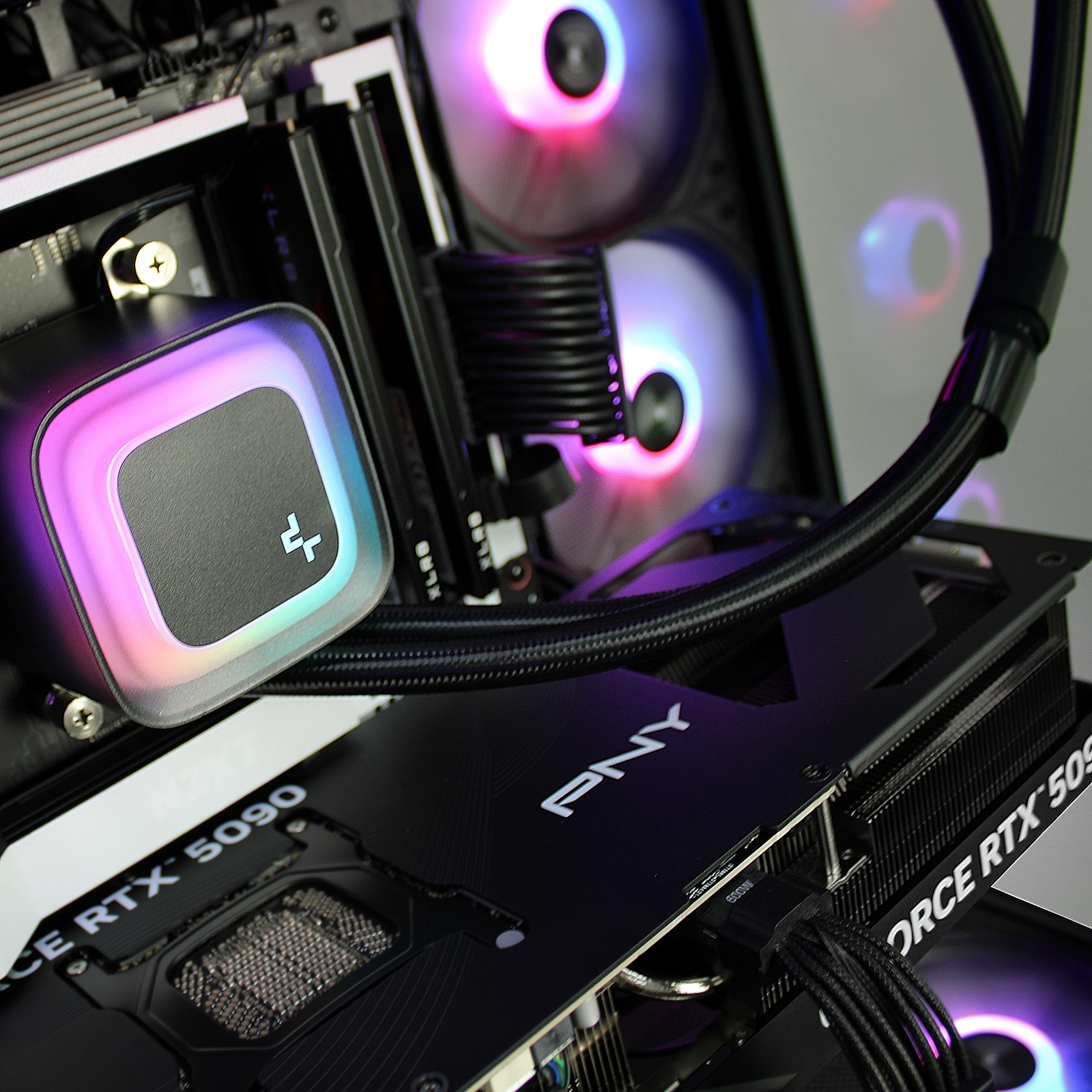 GGPC RTX 5090 Gaming PC AMD Ryzen 7 7800X3D 8 Cores / 16 Threads with Water Cooling - 32GB DDR5 RAM - 1TB NVMe SSD - NVIDIA GeForce RTX5090 32GB Graphics - WiFi 6 + Bluetooth - Windows 11 Home