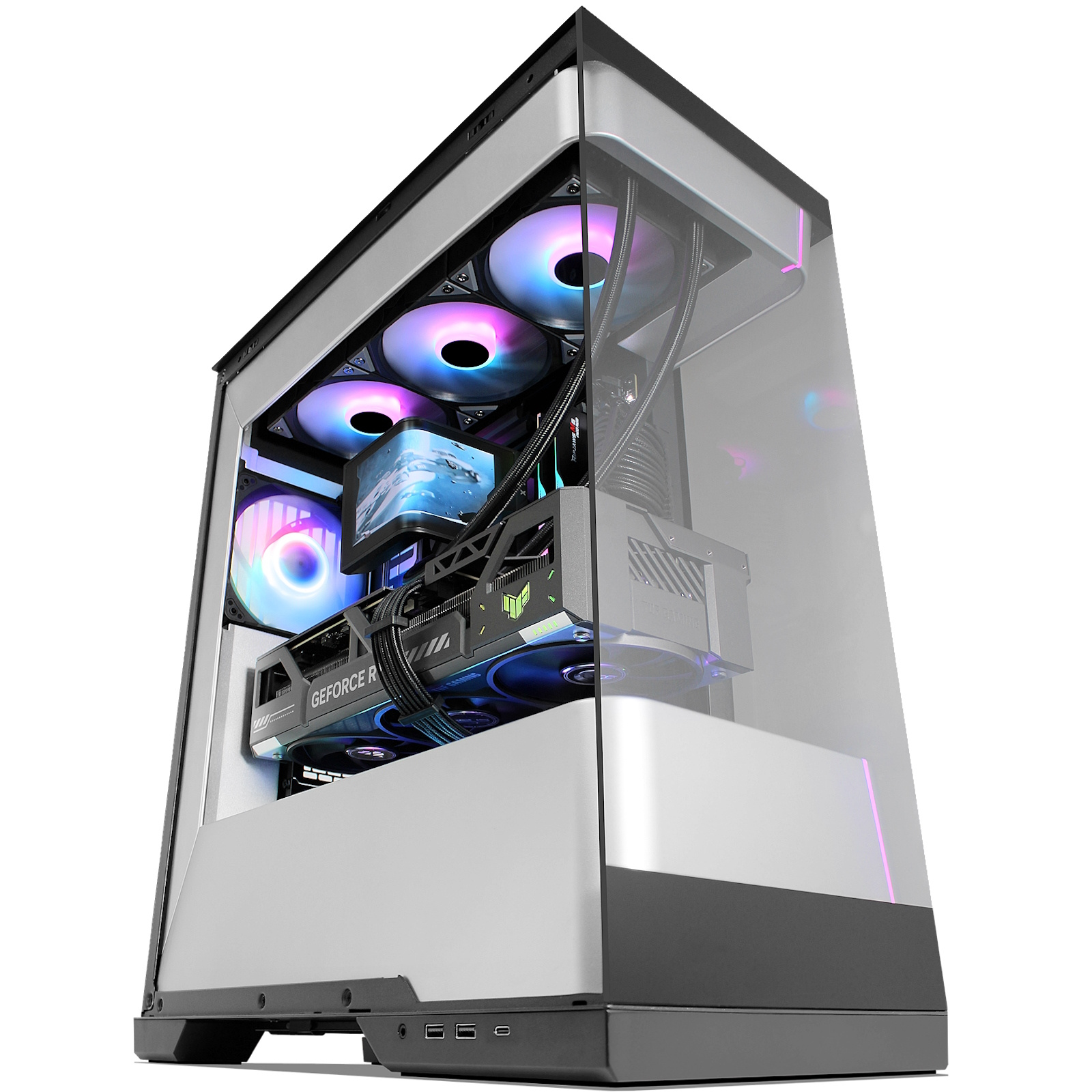 GGPC RTX 5080 Gaming PC AMD Ryzen 7 9800X3D 8 Cores / 16 Threads with Water Cooling - 64GB RGB DDR5 RAM - 2TB NVMe SSD - NVIDIA GeForce RTX5080 16GB Graphics - WIFI 7 + Bluetooth - Windows 11 Home