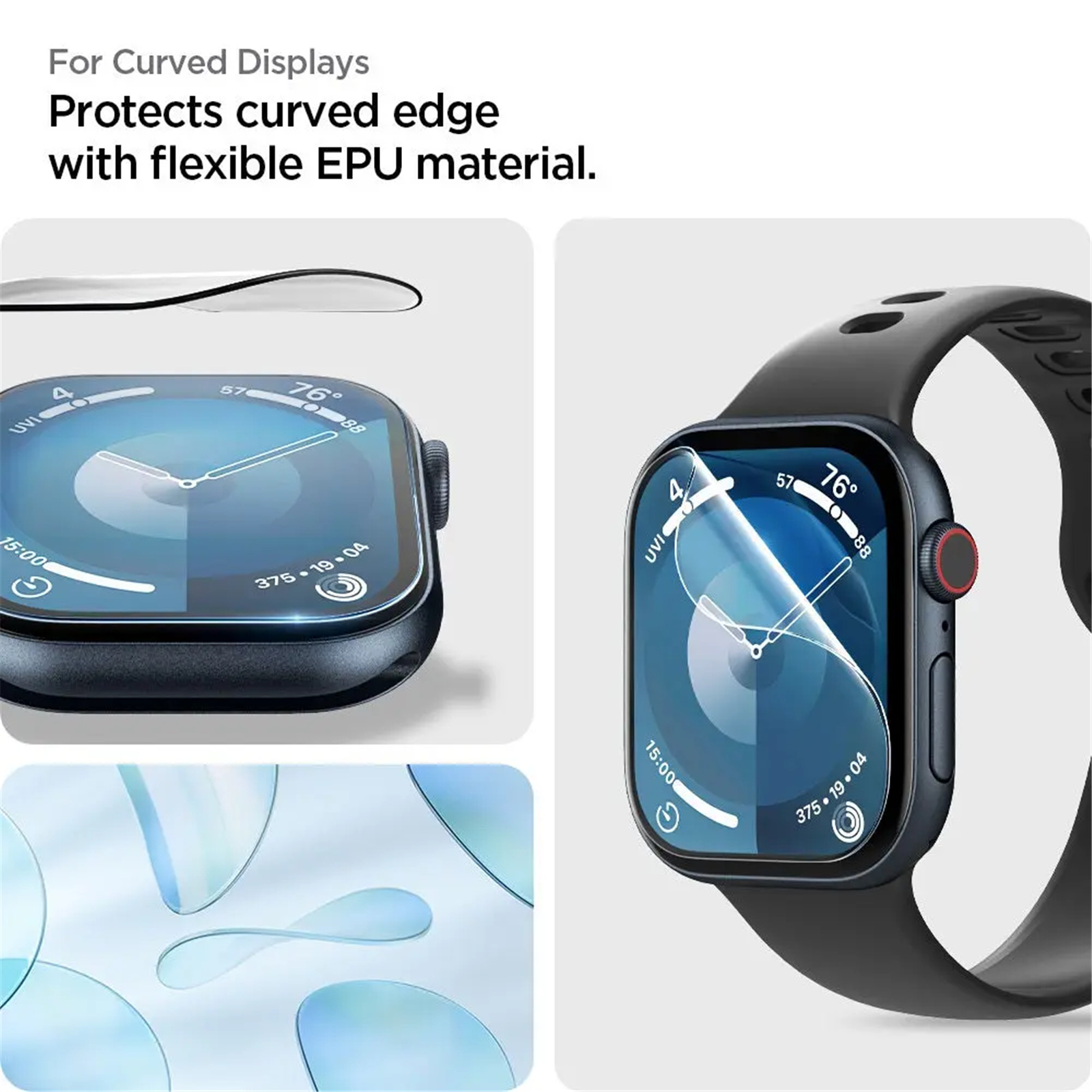 Buy the Spigen Apple Watch 11/10 42mm Screen Protector (2 Packs