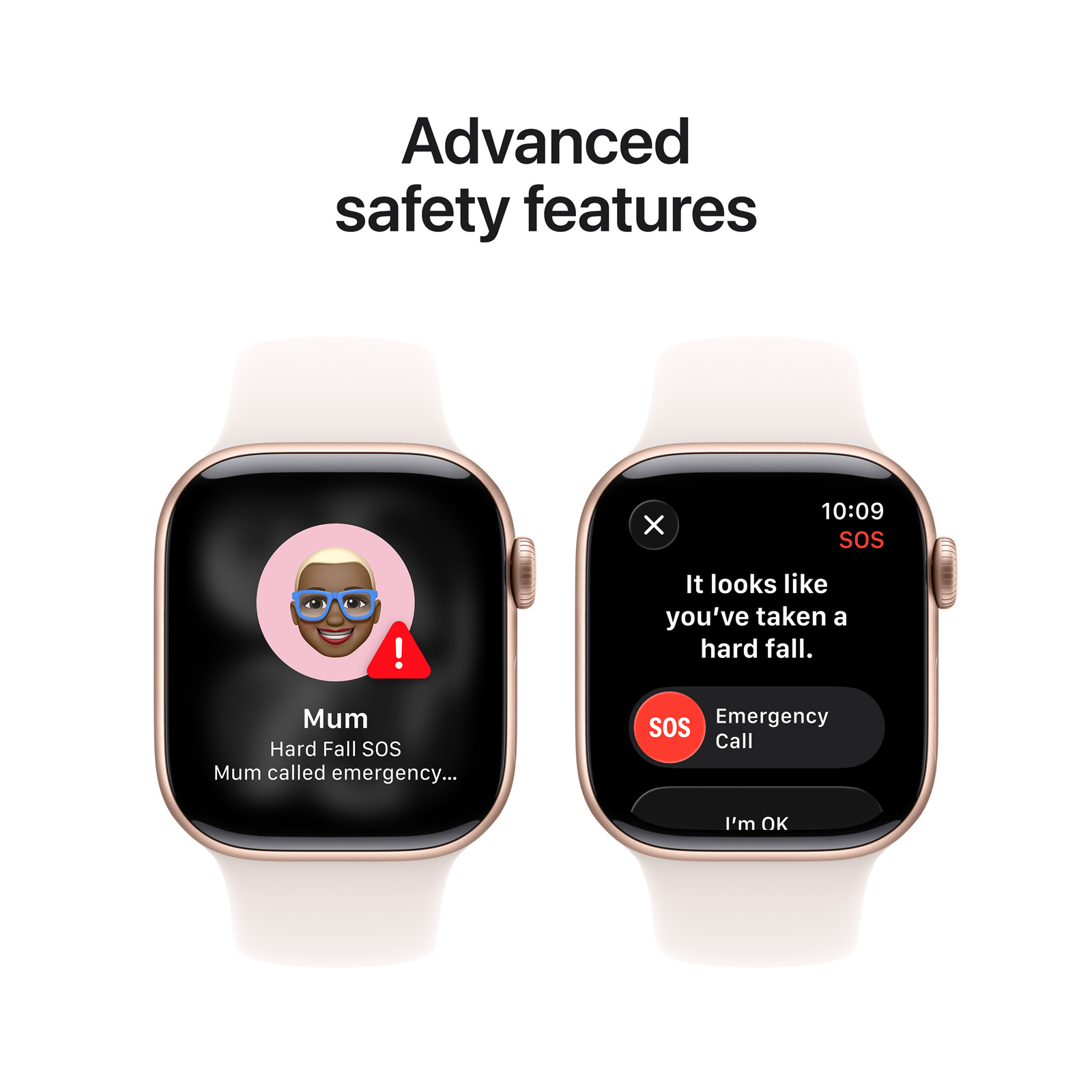 Apple Watch Series 11 (GPS) 42mm - Rose Gold Aluminium Case with Light Blush Sport Band - S/M