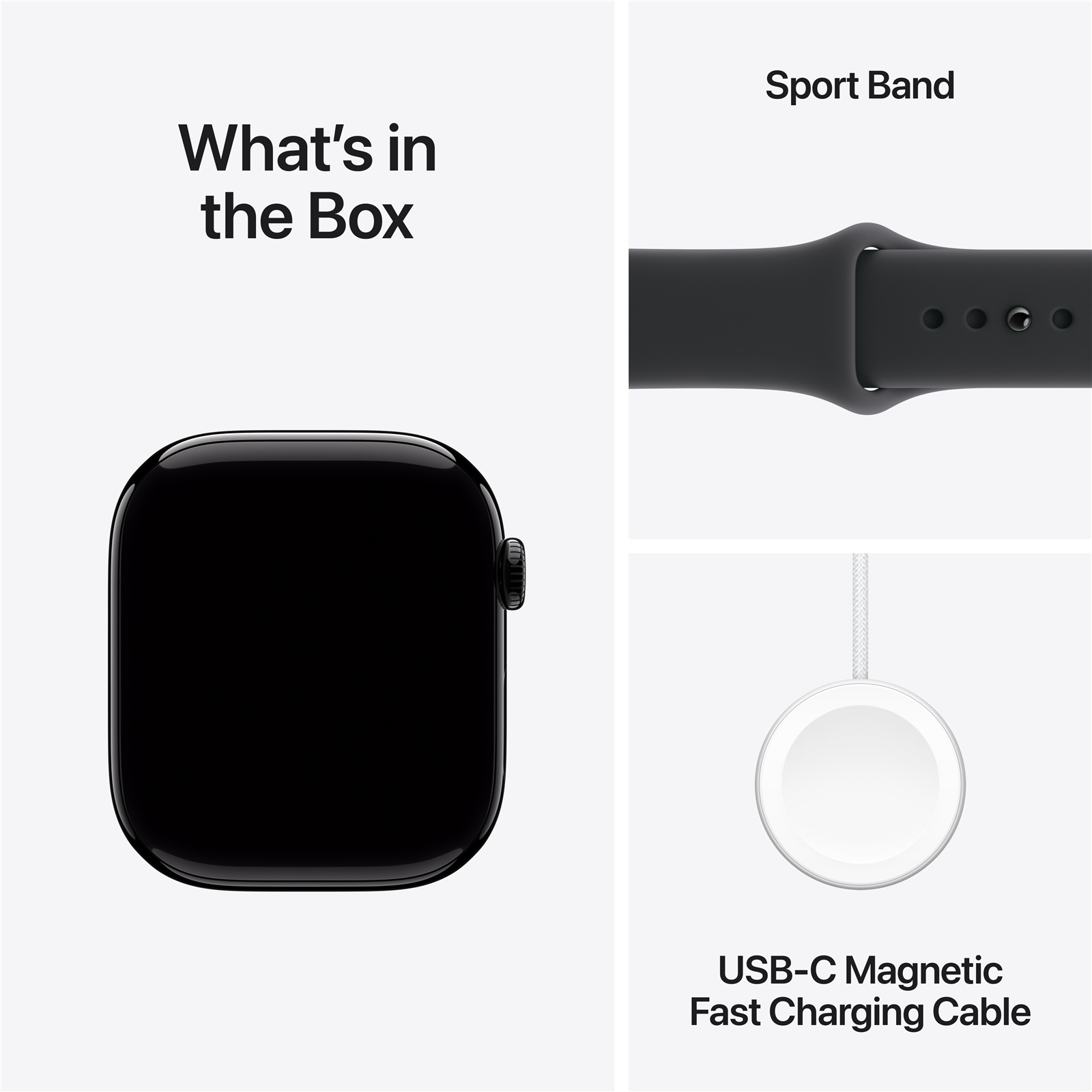 Apple Watch Series 11 (GPS + Cellular) 46mm - Jet Black Aluminium Case with Black Sport Band - M/L