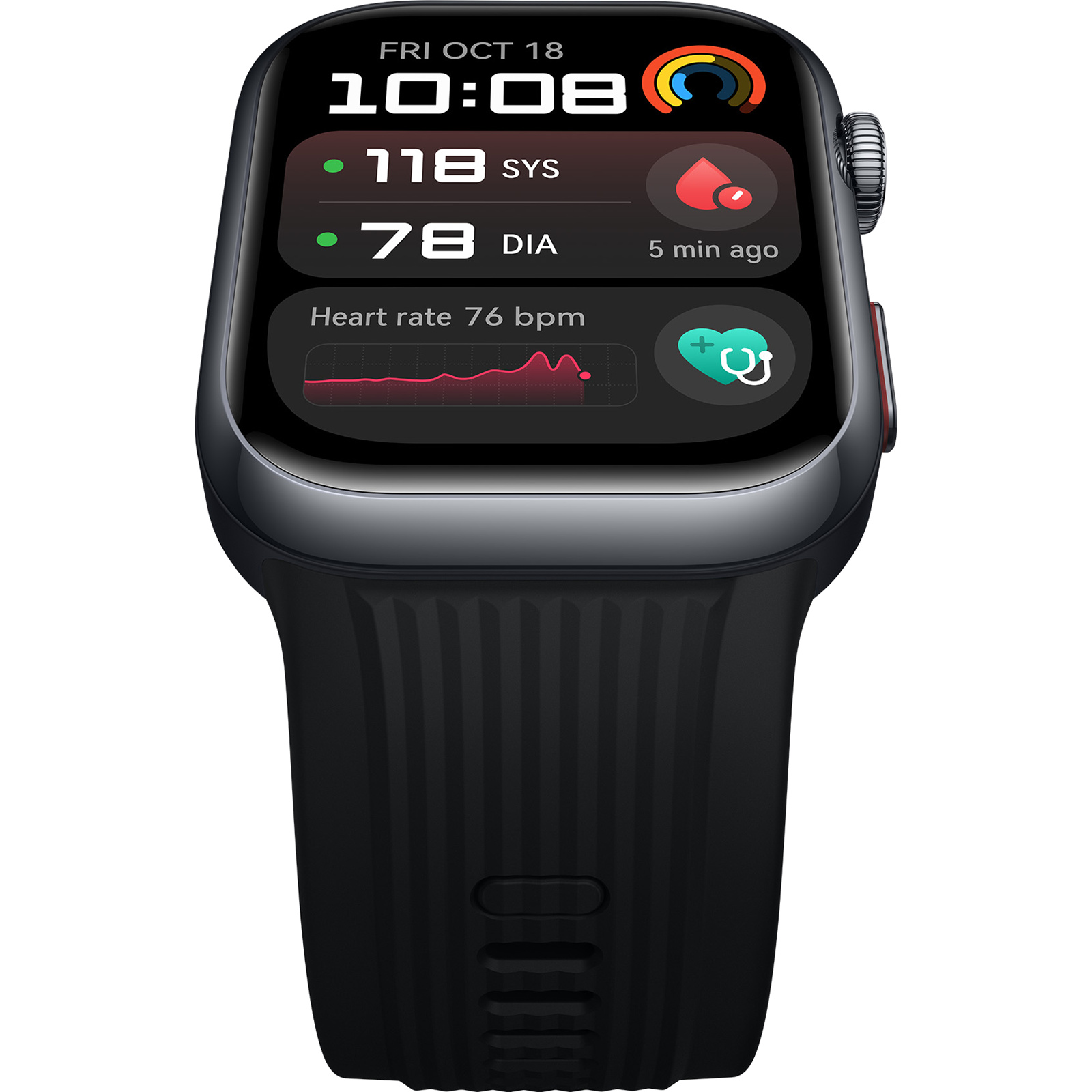 Huawei Watch D2 Smart Watch - Black with Aluminium Case and Black Fluoroelastomer Strap 1.82" AMOLED Display - Up to 6 Days Battery Life - Blood Pressure Monitoring - ECG (Electrocardiogram) - IP68 Water Resistance - Advanced Health Monitor