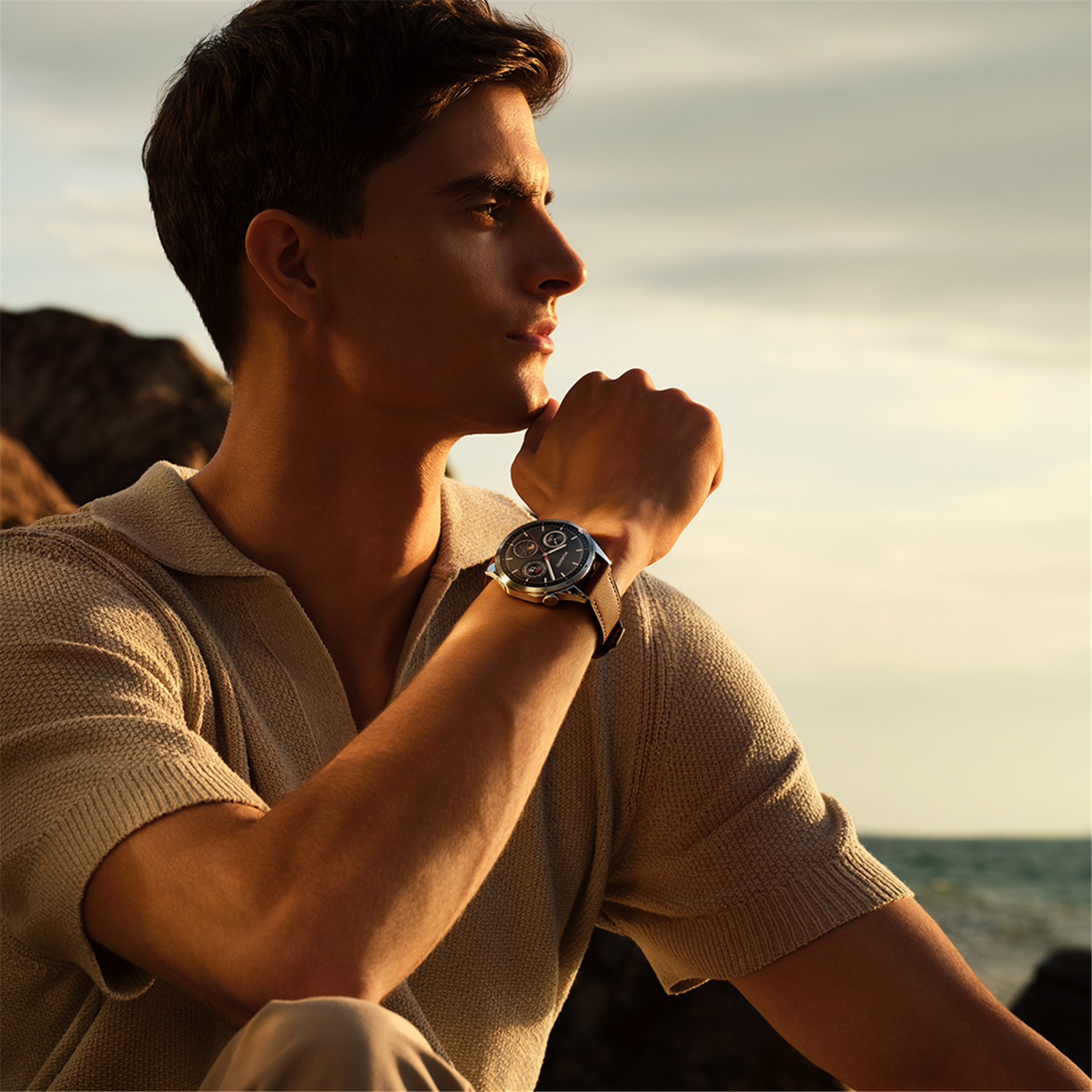 Huawei Watch GT 4 46mm Smart Watch - Brown with Stainless Steel Case and Brown Leather Strap 1.43" AMOLED Display - Up to 2 weeks Battery Life - Built in GPS - 5 ATM Water Resistant - Heart Rate / Sleep / Stress Monitoring - Bluetooth Calls