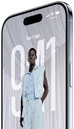 iPhone Air, front exterior, side exterior, showcasing all-screen display with Lock Screen