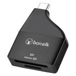 Bonelk USB-C to MicroSD/SD  Compact  Adapter ( Black )