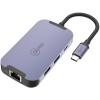 Cruxtec CMD06-SG USB-C 6-in-1 Mini Dock 1x 4K HDMI - 1x RJ45 - 2x USB3.0 - 1x USB-C 5Gbps/s