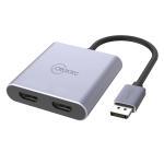 Cruxtec DT2H-4K-SG DP 1.4 to 2x HDMI 2.0 Adaptor