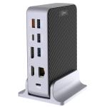 Cruxtec CDK15-BK USB-C 100W 15-in-1 Universal Docking Station Supports 2 Display up to 4K/60hz - 100W PD Needs Dedicated AC Power Adaptor to Support