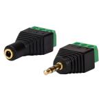 Dynamix A-ST35T 3.5mm Stereo to Wired Adapter, PAIR (Male and Female).