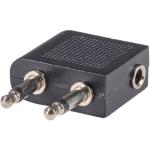 Dynamix A-ST-2M1F Airplane Headphone Adapter Dual Mono 3.5mm Male to Single Stereo 3.5mm Female Adapter airline  in-flight