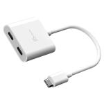 J5create USB-C To Dual USB-C Adapter with Video or Power Delivery, Support 4K 240Hz PD100W