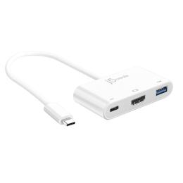 J5create USB USB-C Multi-Adapter  with Power Delivery , 4K HDMI/USB 3.0 Compatible with MacBook, Chromebook, XPS 13/15, and other laptop and desktop computers with a USB Type-C port