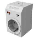 Moki Travel Adaptor Plus Inbound - Universal to AU/NZ + PD20W Type-C & QC 3.0 USB-A-ETA to be advised