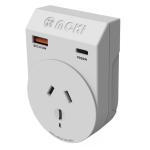 Moki Travel Adaptor Plus Outbound - AU/NZ to India + PD20W Type-C & QC 3.0 USB-A-available July 2025