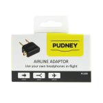 PUDNEY P1290 Airline air plane Adapter 3.5mm socket to fit most headphones in-flight Gold plated A2 plug connector, also compatible with D2 sockets. 3.5mm socket to fit most headphones.