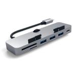 SATECHI Aluminium Space Gray 3x USB3.0, 1x Type-C, 1x Micro SD, SD Type-C Clamp Hub Pro Card Reader, Designed for  iMac 21" & 27"   and iMac Pro With  Thunderbolt 3 Port Only, Will Not Fit Older Models With Standard Standard Thunderbolt Por