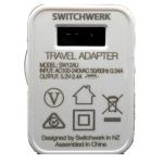 Switchwerk SW12AU 5V 2.4A 12W USB Wall Charger for Phones / Tablet USB Power Adapter - RCM Approved (iPhone / iPad / Samsung / Huawei / Meizu / Asus / LG)