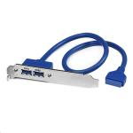 StarTech.com USB3SPLATE 2 Port USB 3 A Female Slot Plate Adapter