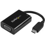 StarTech.com CDP2VGAUCP USB-C to VGA Adapter - with Power Delivery (USB PD) - USB C Adapter - USB Type C to VGA Projector Adapter