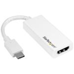 StarTech.com CDP2HD4K60W USB-C to HDMI Adapter - White - 4K 60Hz - Thunderbolt 3 Compatible - USB-C to HDMI Dongle Converter - CDP2HD4K60W