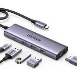 UGREEN USB-C To HDMI+3*USB 3.0 A+PD Power Converter