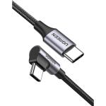 UGREEN 50122 USB-C 2.0 USB-C to Angled USB-C Cable - 0.5m 3A Data Cable (90 Degree Angle)