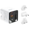 Valore PD 65W 2Ports ( USB-A + USB- C ) Travel Charger with Digital Display - GaN Charger built-in retractable USB-C cable with UK-EU-AU-US Internatonal Plug - Charhe up tp 3 devices at the saem time Valore PD 65W 2Ports ( USB-A + USB- C ) Travel Charger with Digital Display - GaN Charger built-in retractable USB-C cable with UK-EU-AU-US Internatonal Plug - Charhe up tp 3 devices at the saem time