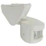 HOUSEWATCH 55-188 Outdoor Motion Sensor - IP65 - Detection Range Up to 12m - Detection Angle 180 Degree - Auto Off Time Adjustable - Wall/Ceiling Mount - White Colour