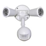 HOUSEWATCH 55-023  Twin Spot Sensors        E27. IP44. 12m Detection Range. LUX Setting up to2000L,Passive IR, Wall/Ceiling Mountable, Includes Stainless Steel Screws, Pre-wired, Easy Instal. Black Colour.