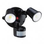 HOUSEWATCH 55-160 10W Twin LED Tricolour Spotlight with Motion Sensor. IP54. 12m Detection Range & 180 Degree, T
