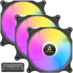 Antec F12 Racing ARGB 120mm PWM case fan 3x Kit with ARGB/PWM controller