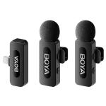 Boya BY-V2 (2.0) 2 x TX + 1 x RX Next-Gen Dual-Channel Wireless Microphone - Lightning Plug