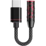 FiiO JIEZI A USB-C to 3.5mm Ultra-Portable USB Audio DAC & Headphone Amplifier - Black / Red With Microphone Pass-Through - Parametric EQ & Android App Control - Hi-Res Audio Certified - for Android / Samsung / Windows / Mac & USB-C iPhone