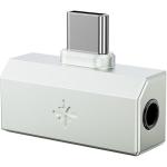 FiiO TINY A 3.5mm + USB-C Dual Port Ultra-Portable DAC & Headphone Amplifier - Silver With Microphone Pass-Through - Listen & Charge Simultaneously - EQ & App Control - Hi-Res Audio Certified - For Android / Samsung / Windows / Mac & USB-C