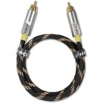 FiiO LR-RCA5L 150cm RCA Coaxial Digital Audio Cable All-Aluminium Alloy Construction - Gold-Plated Plugs - Graphene Shielding - Premium Braided Finish