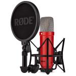 RODE NT1 Signature - Red - Large Diaphragm Cardioid Studio Condenser Microphone with Shock Mount Pop Filter & XLR Cable