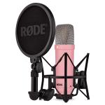 RODE NT1 Signature - Pink - Large Diaphragm Cardioid Studio Condenser Microphone with Shock Mount Pop Filter & XLR Cable